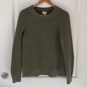 J. crew sweater is olive green
